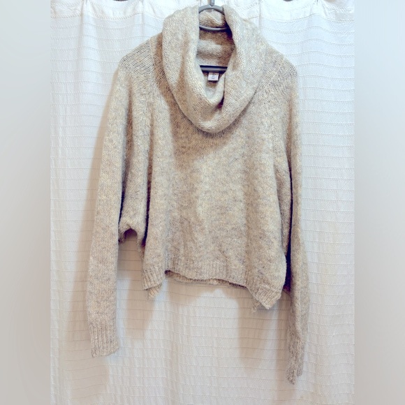 Sincerly Jules Sweaters - Cowl Neck Knit Cropped Sweater